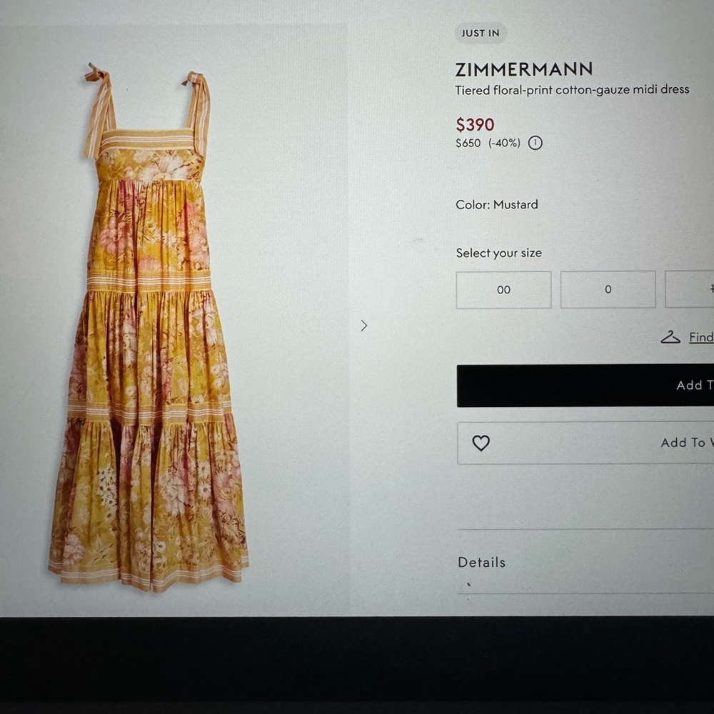 Zimmerman Tiered floral-print cotton-gauze midi dress
